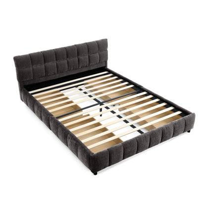 Modern Platform Bed Frame With Thick Fabric - The Sleep Loft - Online Mattress Showroom NYC