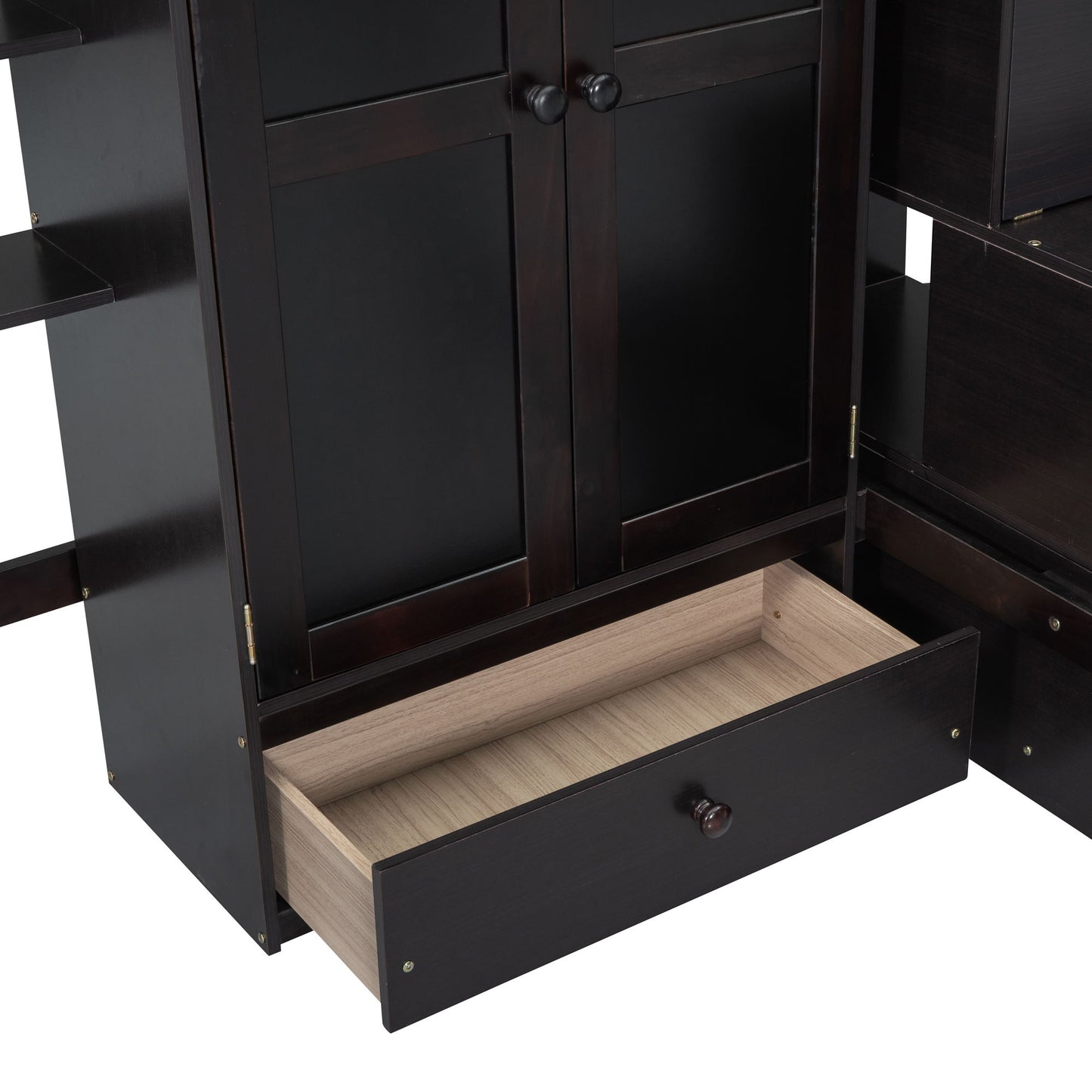 Loft Bed With Bookshelf, Drawers, Desk, And Wardrobe - The Sleep Loft - Online Mattress Showroom NYC