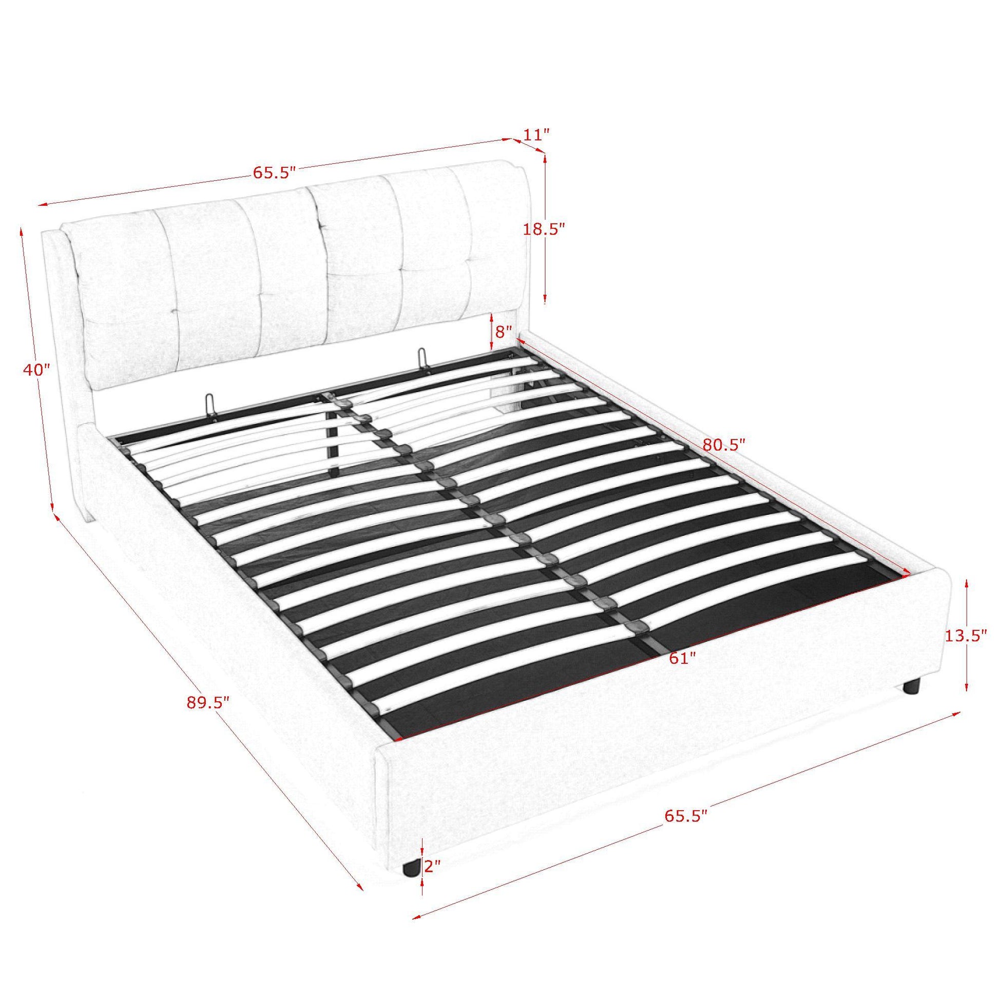 Storage Upholstered Hydraulic Platform Bed With Integrated Headboard - The Sleep Loft - Online Mattress Showroom NYC