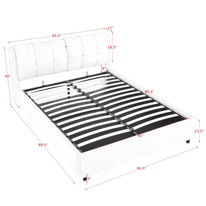 Storage Upholstered Hydraulic Platform Bed With Integrated Headboard - The Sleep Loft - Online Mattress Showroom NYC