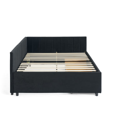 Upholstered Tufted Daybed Frame With Storage Drawers - The Sleep Loft - Online Mattress Showroom NYC