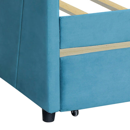 Upholstered Daybed With Two Drawers And Wood Slat - The Sleep Loft - Online Mattress Showroom NYC