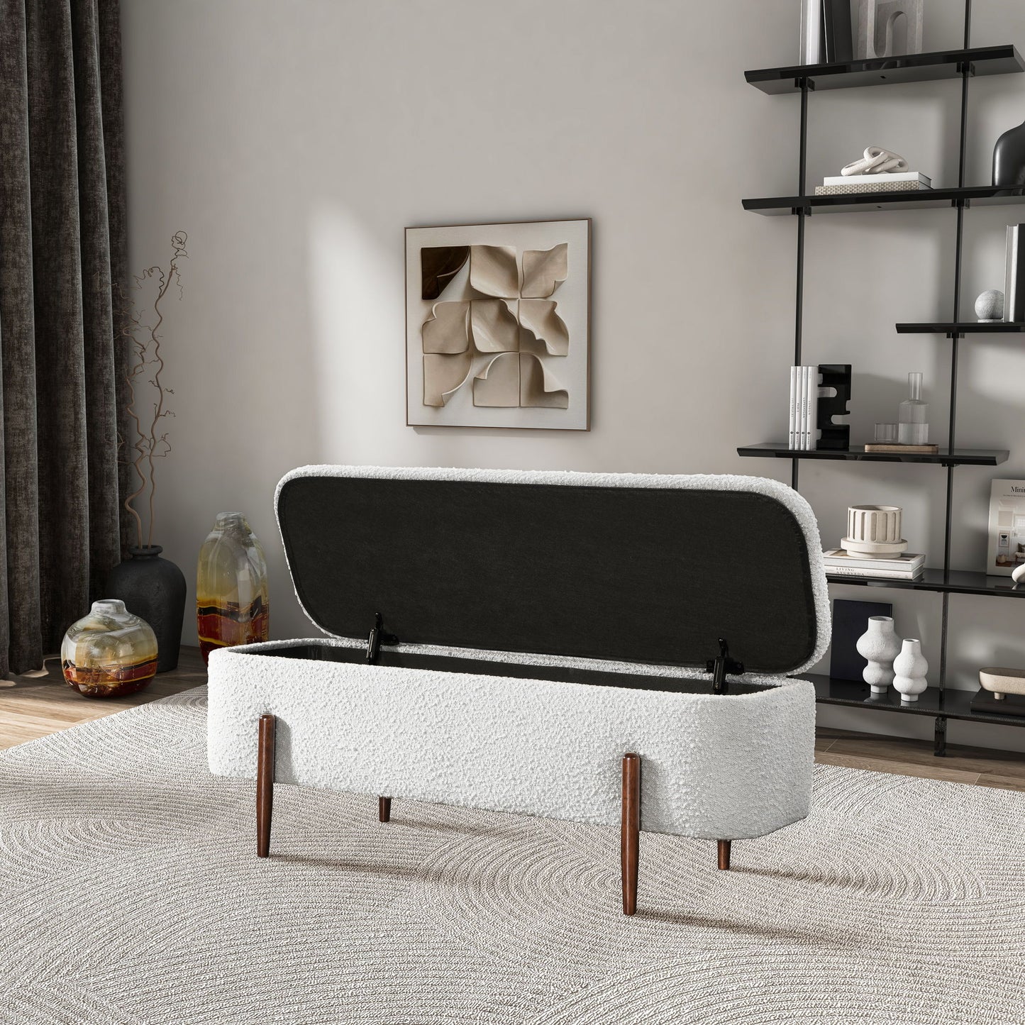 Sarna - Storage Bench - Ivory - The Sleep Loft - Online Mattress Showroom NYC