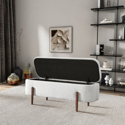 Sarna - Storage Bench - Ivory - The Sleep Loft - Online Mattress Showroom NYC