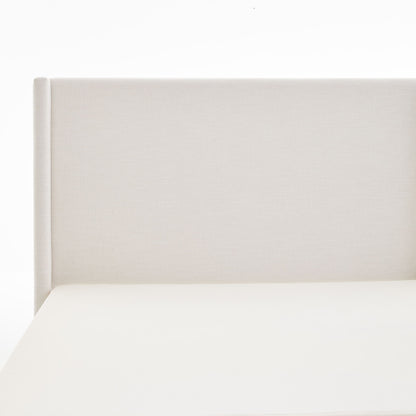 Hosford - Minimalist Canvas Upholstered Wingback Bed - The Sleep Loft - Online Mattress Showroom NYC
