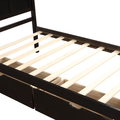 Platform Storage Bed With 2 Wheel Base Drawers - The Sleep Loft - Online Mattress Showroom NYC