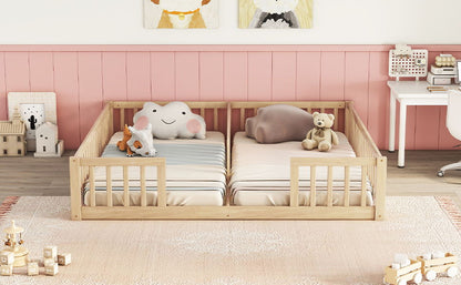 Double Floor Bed With Fence, Guardrails, Without Door - The Sleep Loft - Online Mattress Showroom NYC
