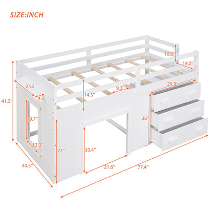 Loft Bed With Cabinet And Shelf - The Sleep Loft - Online Mattress Showroom NYC