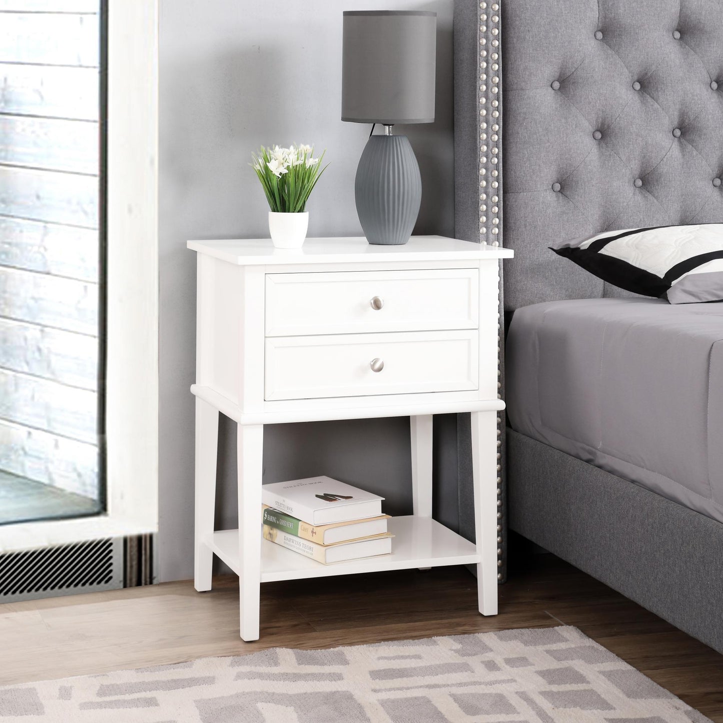 Vibrant Contemporary Nightstand - The Sleep Loft - Online Mattress Showroom NYC