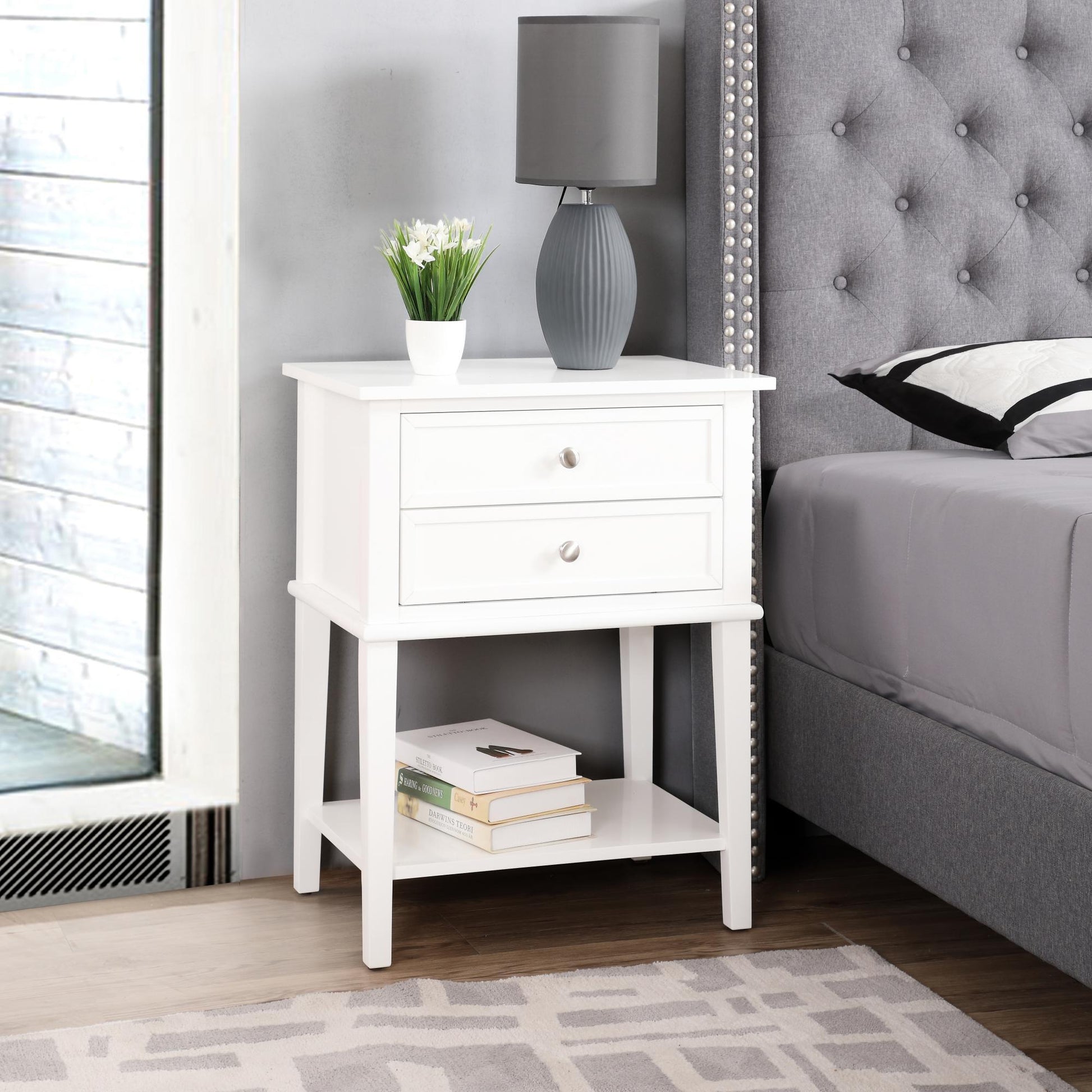Vibrant Contemporary Nightstand - The Sleep Loft - Online Mattress Showroom NYC