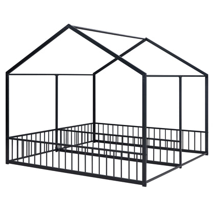 House Platform Beds, 2 Shared Beds, Metal Frame With Guardrails - The Sleep Loft - Online Mattress Showroom NYC
