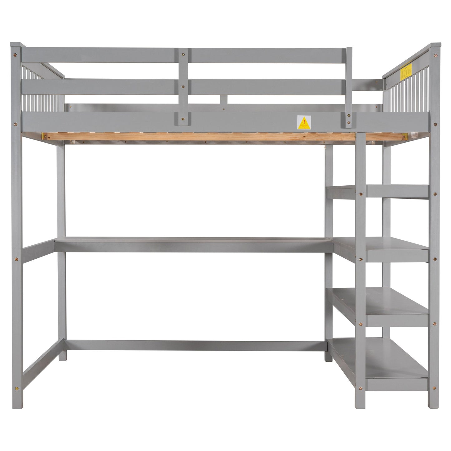 Loft Bed With Storage Shelves And Under Bed Desk - The Sleep Loft - Online Mattress Showroom NYC
