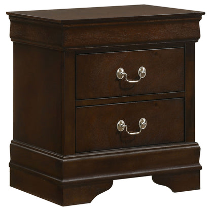 Demetra - 2 Drawer Nightstand - Cappuccino - The Sleep Loft - Online Mattress Showroom NYC