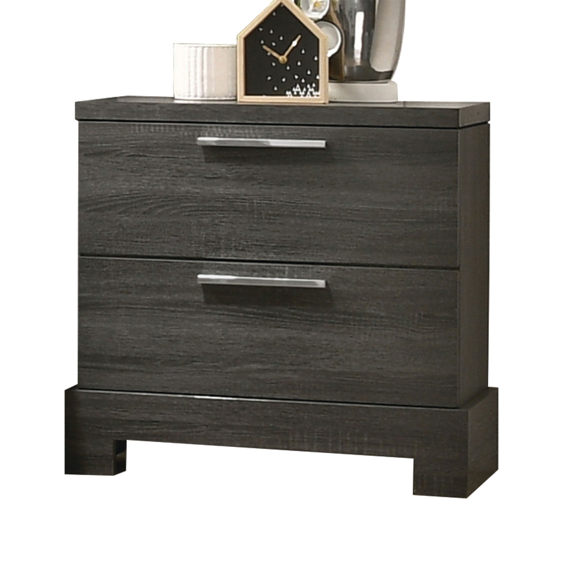 Lantha - Nightstand - Gray - The Sleep Loft - Online Mattress Showroom NYC