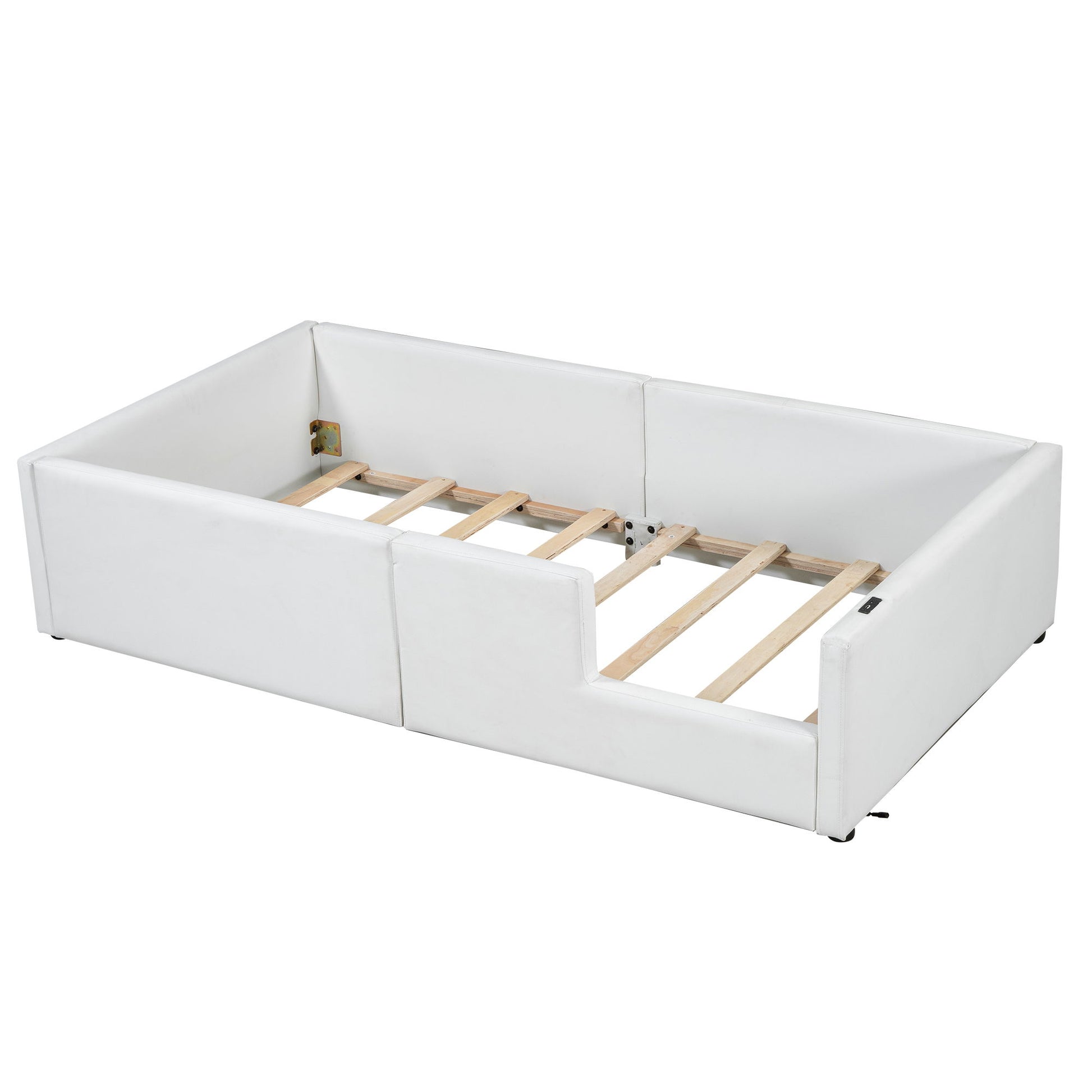 Platform Bed With Guardrail And Charging Station - The Sleep Loft - Online Mattress Showroom NYC