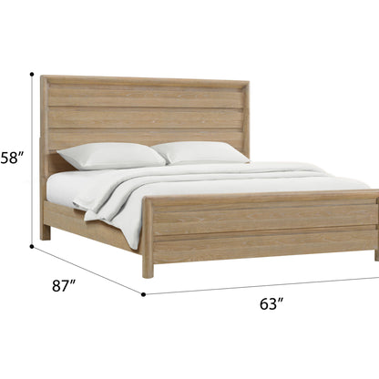 Panel Bed Frame With Unique Headboard And Included Slats - The Sleep Loft - Online Mattress Showroom NYC