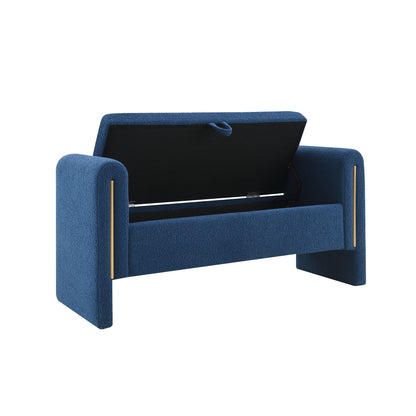 Modern Teddy Upholstered Large Bed End Bench With Arms And Storage - The Sleep Loft - Online Mattress Showroom NYC