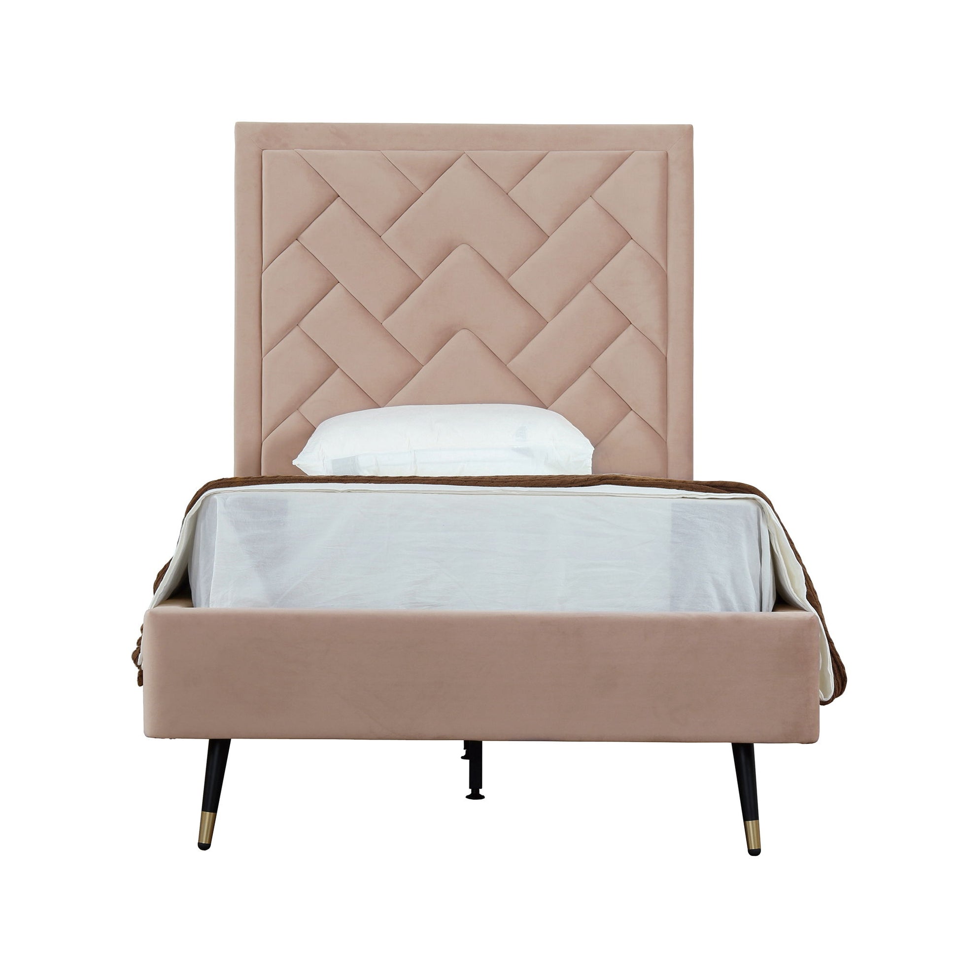 Crosby - Bed With Upholstered Headboard And Slats - The Sleep Loft - Online Mattress Showroom NYC