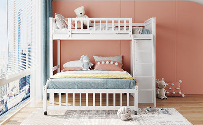 Bunk Bed With 6 Drawers And Flexible Shelves, Bottom Bed With Wheels - The Sleep Loft - Online Mattress Showroom NYC