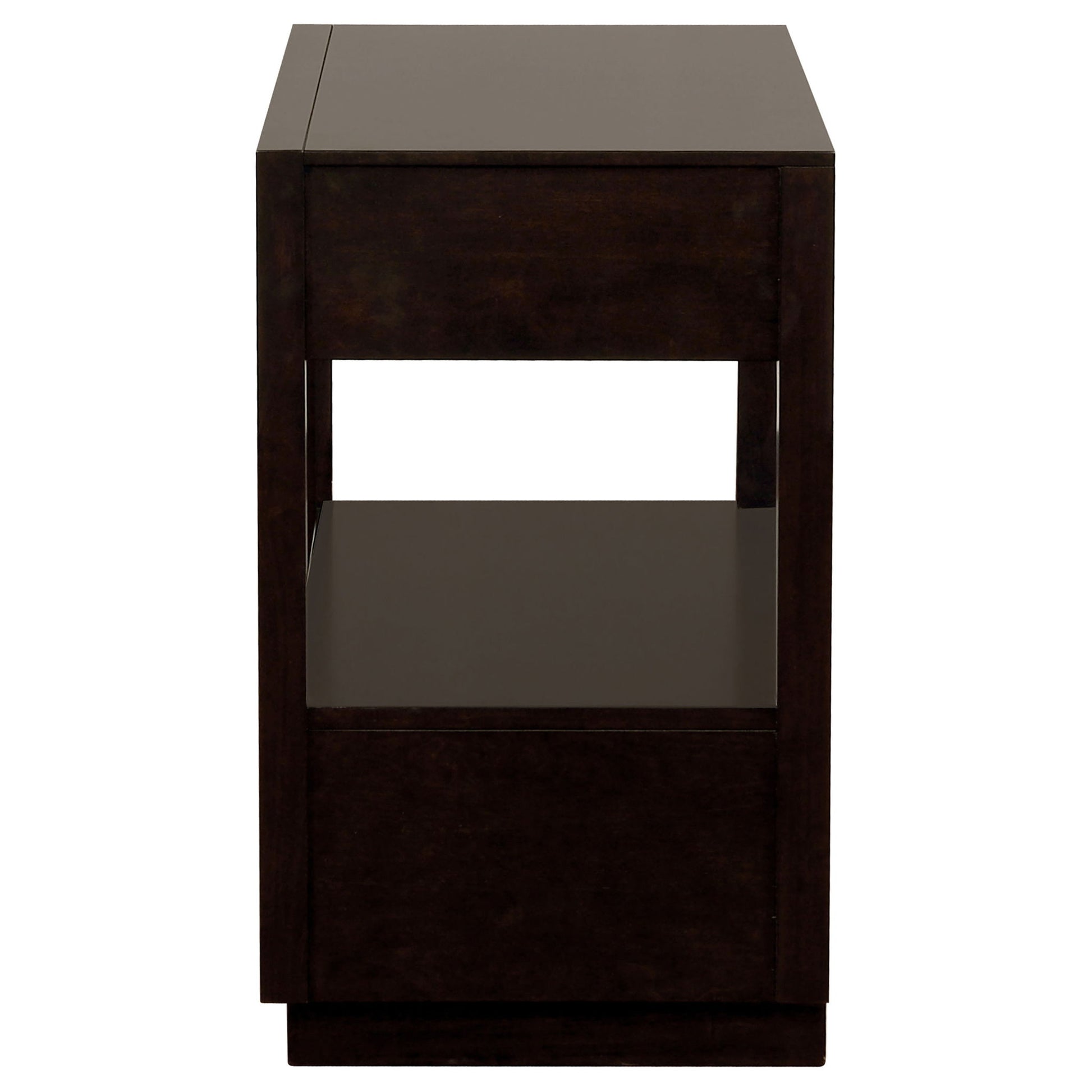2 Drawer Nightstand With Trim And USB Charging - Brown - The Sleep Loft - Online Mattress Showroom NYC