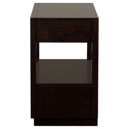 2 Drawer Nightstand With Trim And USB Charging - Brown - The Sleep Loft - Online Mattress Showroom NYC