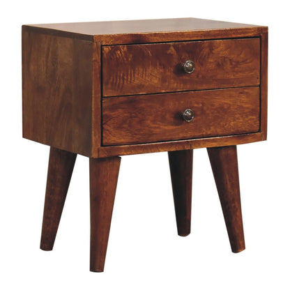 Mini Modern Bedside Table - Chestnut - The Sleep Loft - Online Mattress Showroom NYC