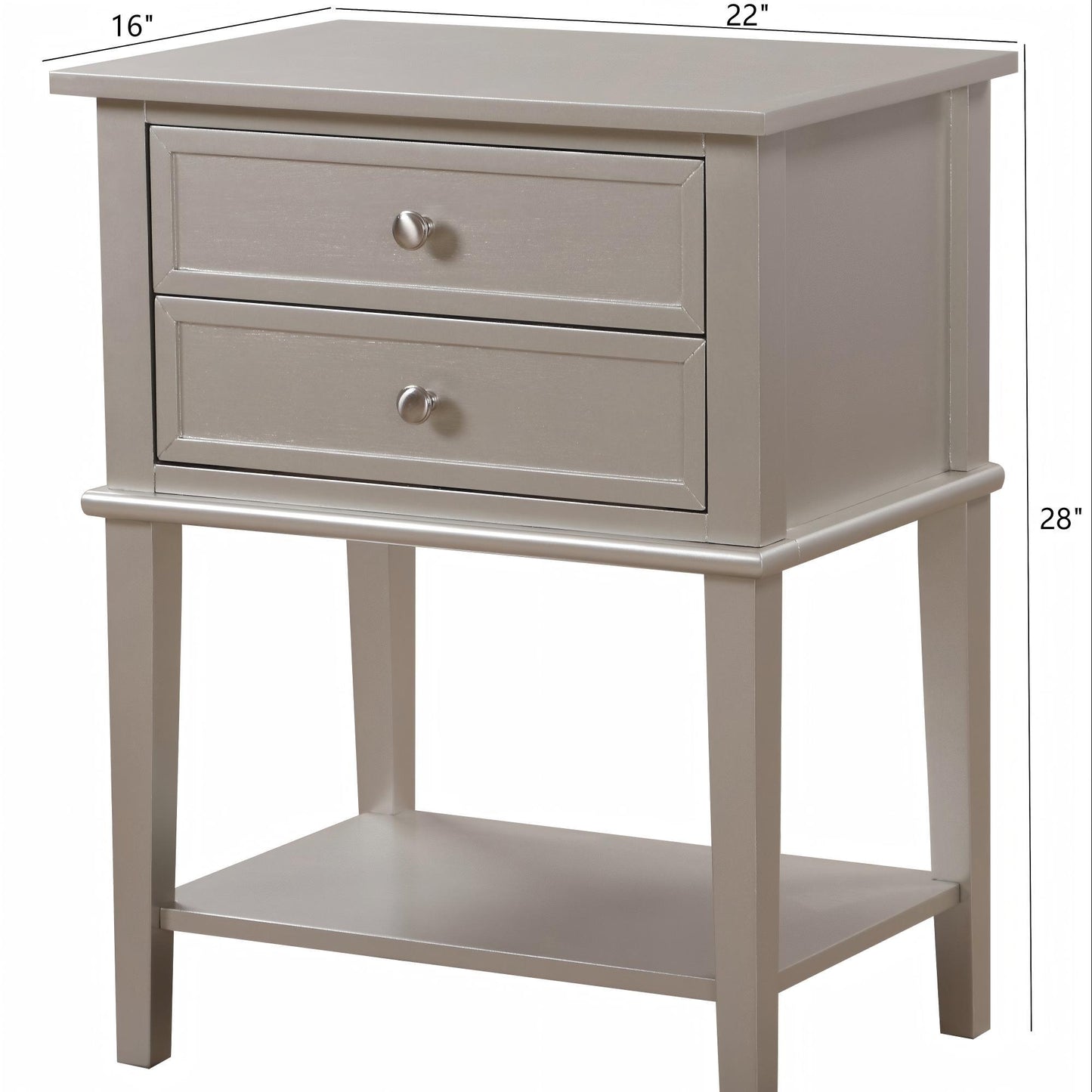 Vibrant Contemporary Nightstand - The Sleep Loft - Online Mattress Showroom NYC