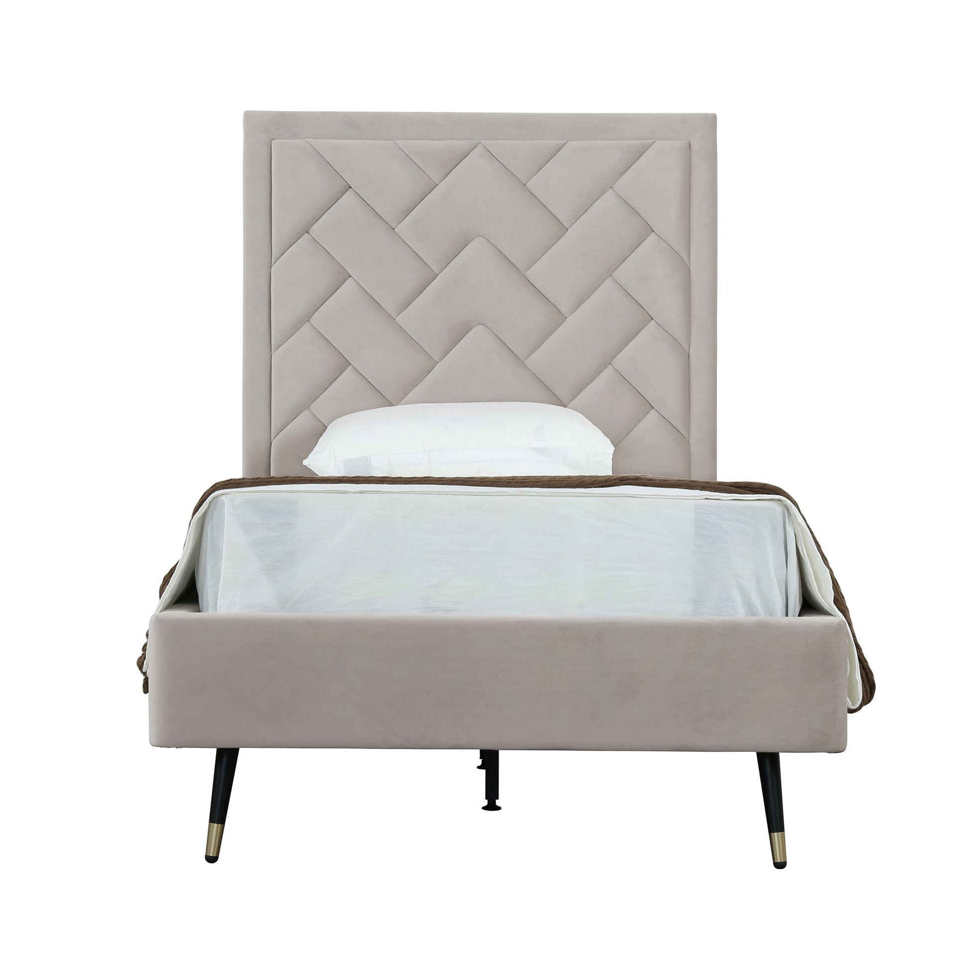 Crosby - Bed With Upholstered Headboard And Slats - The Sleep Loft - Online Mattress Showroom NYC