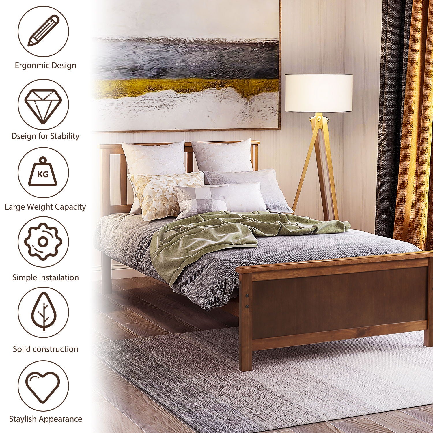 Platform Bed With Headboard, Footboard And Wood Slat Support - The Sleep Loft - Online Mattress Showroom NYC