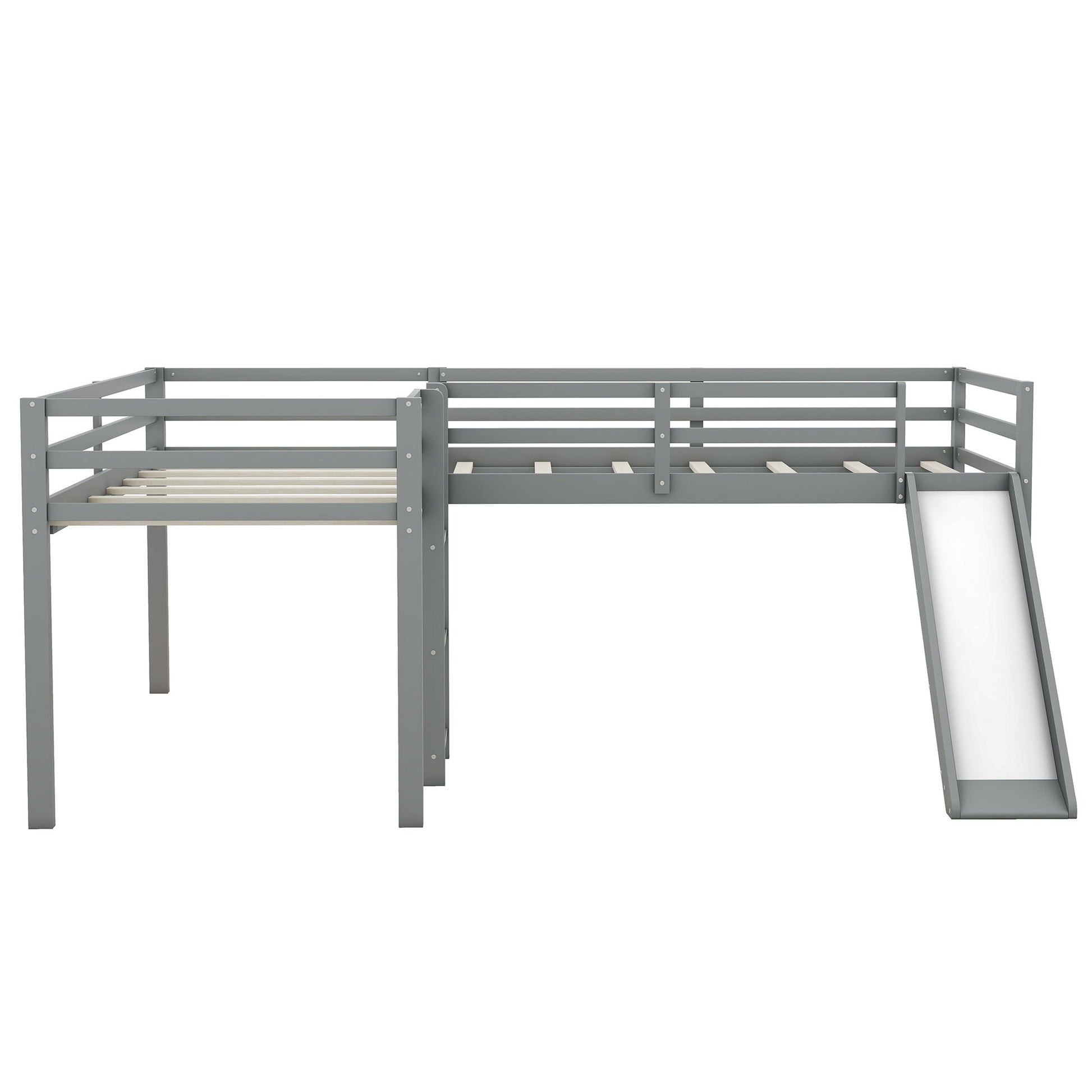 L Shaped Loft Bed With Ladder And Slide - The Sleep Loft - Online Mattress Showroom NYC