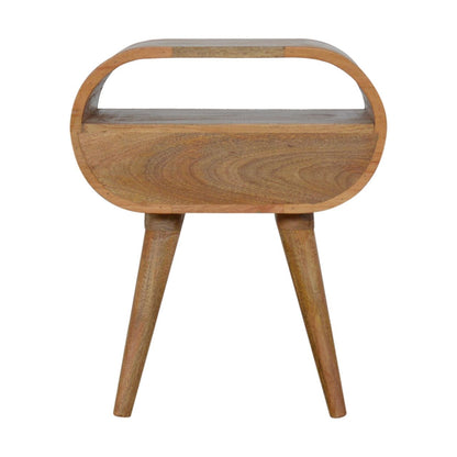 Circular Open Bedside Nightstand - The Sleep Loft - Online Mattress Showroom NYC