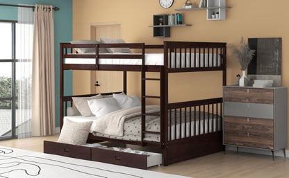 Bunk Bed With Ladders And 2 Storage Drawers - The Sleep Loft - Online Mattress Showroom NYC