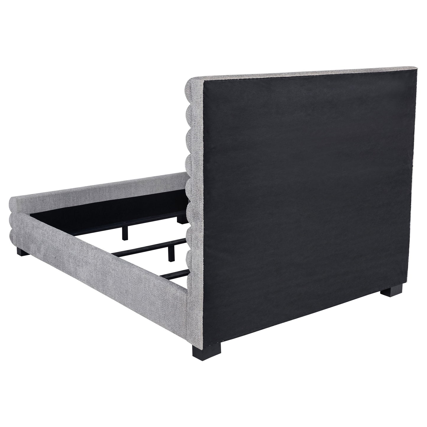 Queen Bed With Textured, And Tufted Headboard - Gray - The Sleep Loft - Online Mattress Showroom NYC