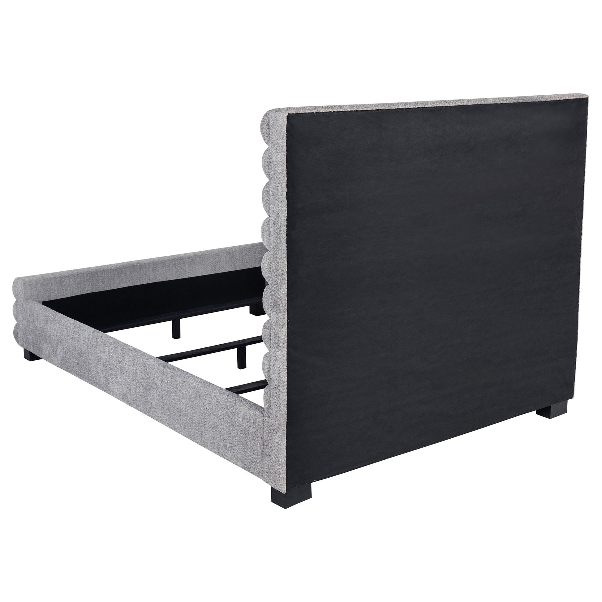 Queen Bed With Textured, And Tufted Headboard - Gray - The Sleep Loft - Online Mattress Showroom NYC
