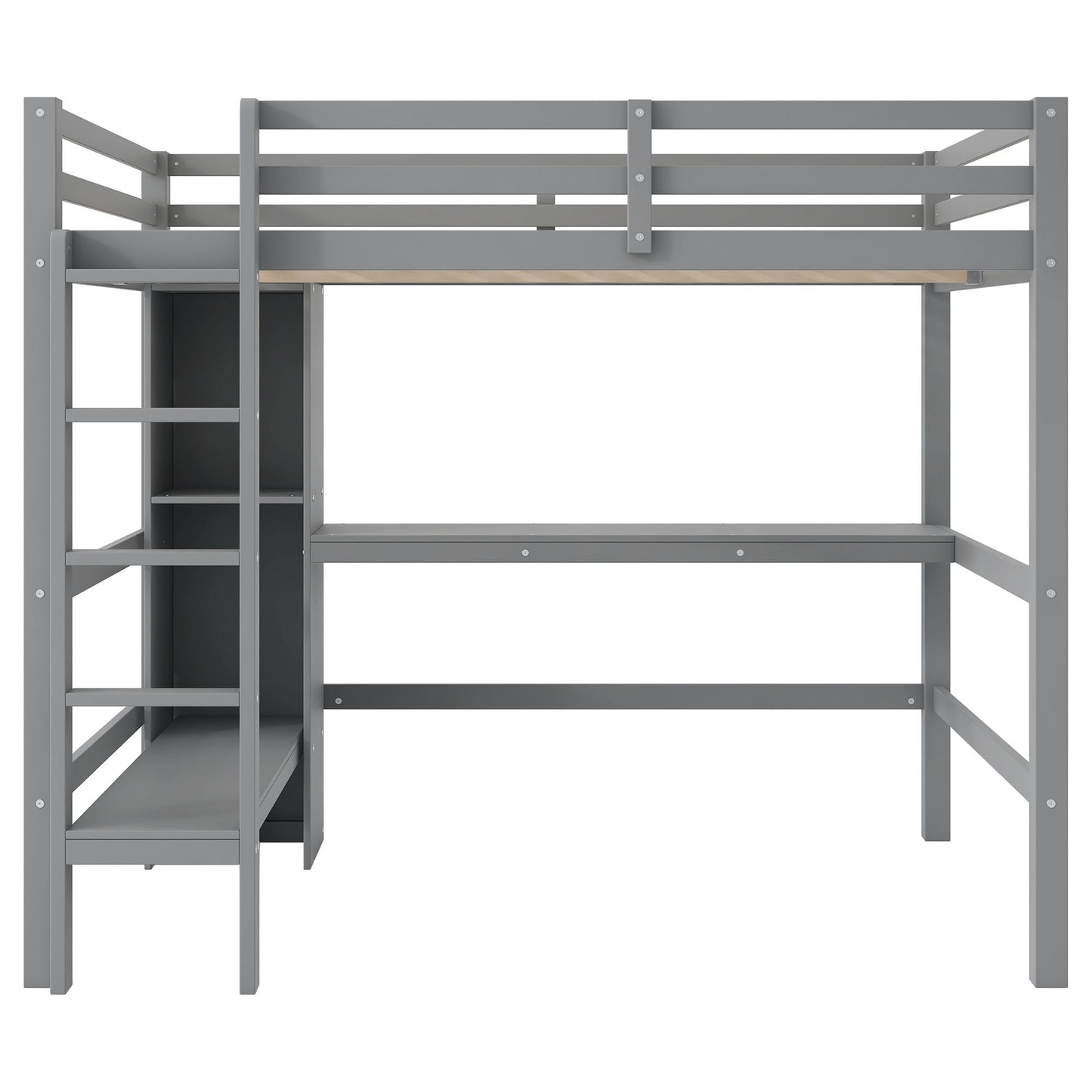 Loft Bed With Built In Desk And Multifunction Shelves - The Sleep Loft - Online Mattress Showroom NYC