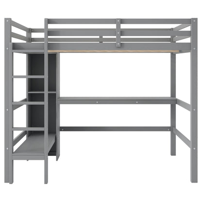 Loft Bed With Built In Desk And Multifunction Shelves - The Sleep Loft - Online Mattress Showroom NYC