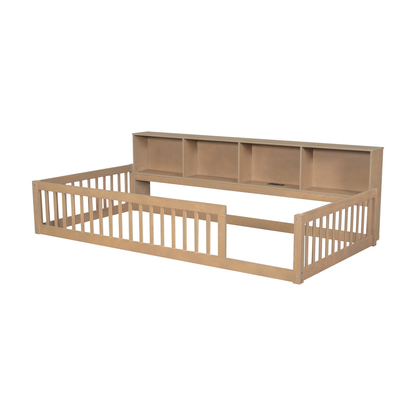 Floor Bed With Storage Cabinets And USB Ports - The Sleep Loft - Online Mattress Showroom NYC
