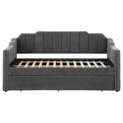 Pressley - Twin Daybed With Trundle - Charcoal - The Sleep Loft - Online Mattress Showroom NYC