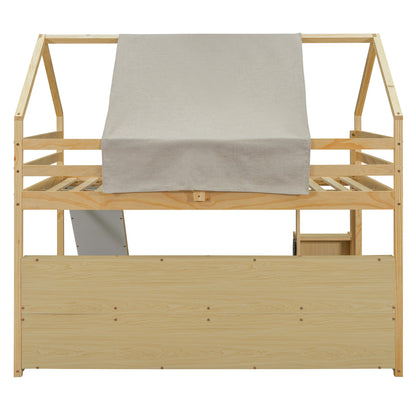 Loft Bed With House Shaped Frame And Tent - The Sleep Loft - Online Mattress Showroom NYC