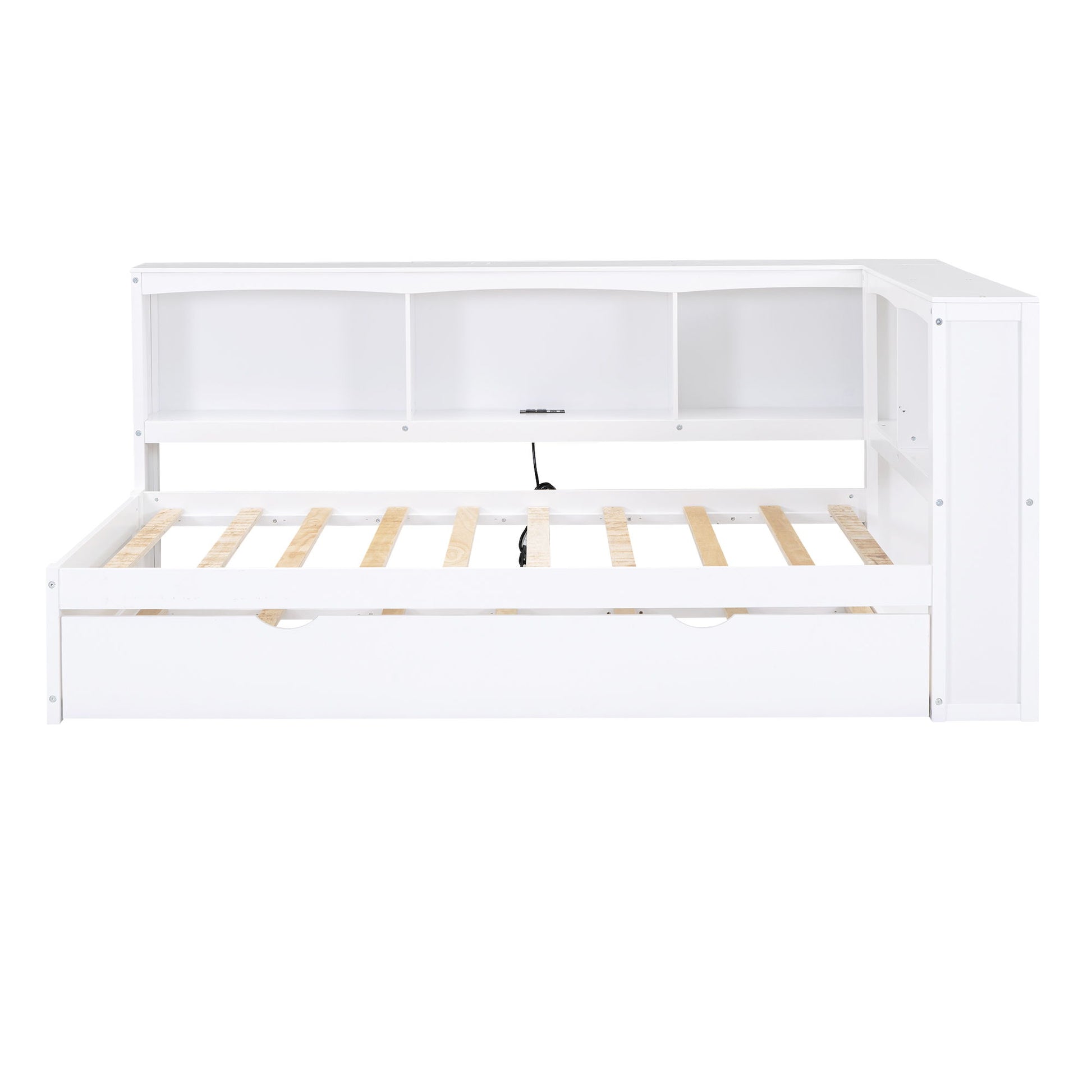 Daybed With Trundle, Storage Cabinets, USB Ports - The Sleep Loft - Online Mattress Showroom NYC