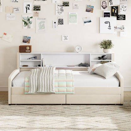 Luxurious Upholstered Platform Bed With Storage Drawers - The Sleep Loft - Online Mattress Showroom NYC