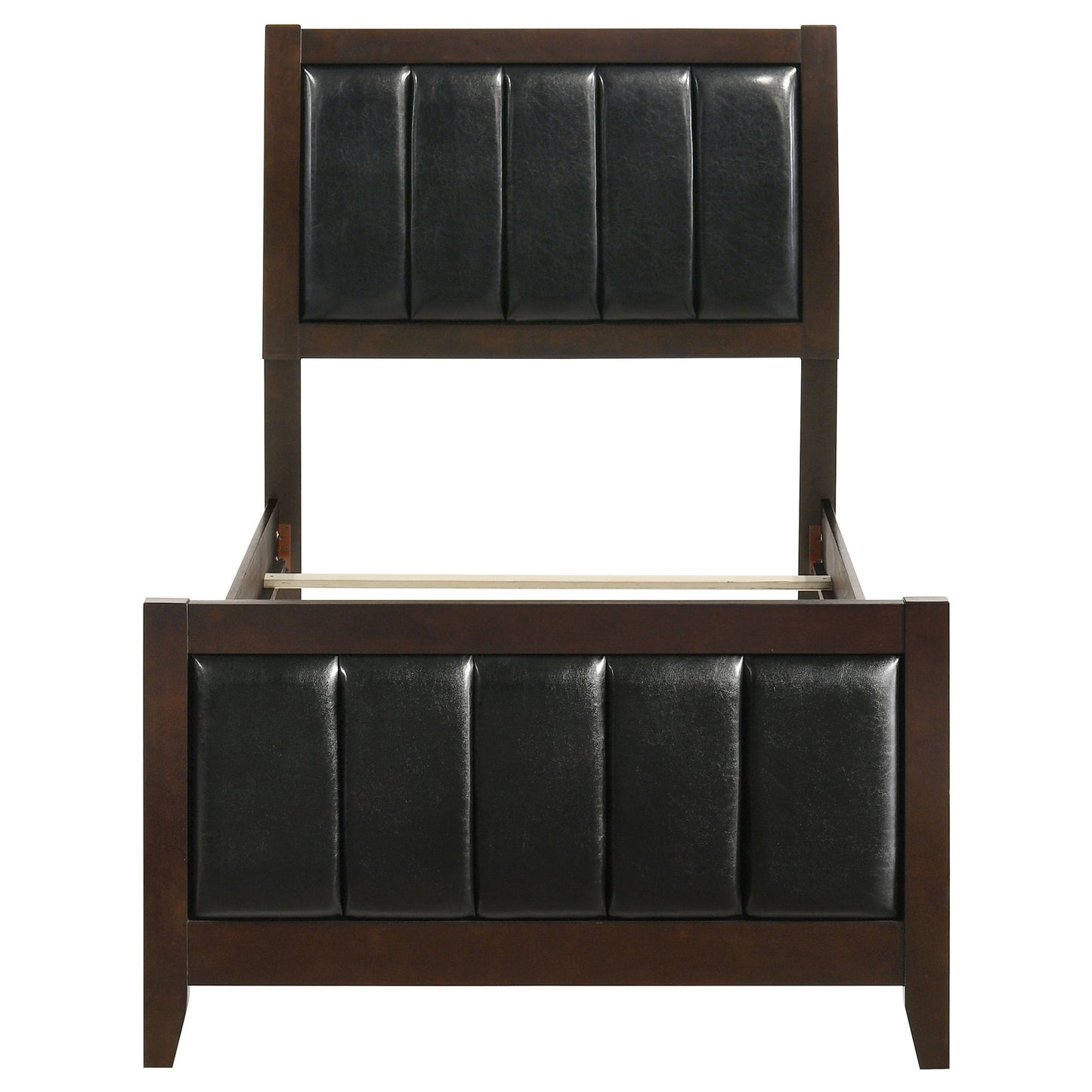 Twin Panel Bed With Headboard And Tapered Legs - Brown - The Sleep Loft - Online Mattress Showroom NYC