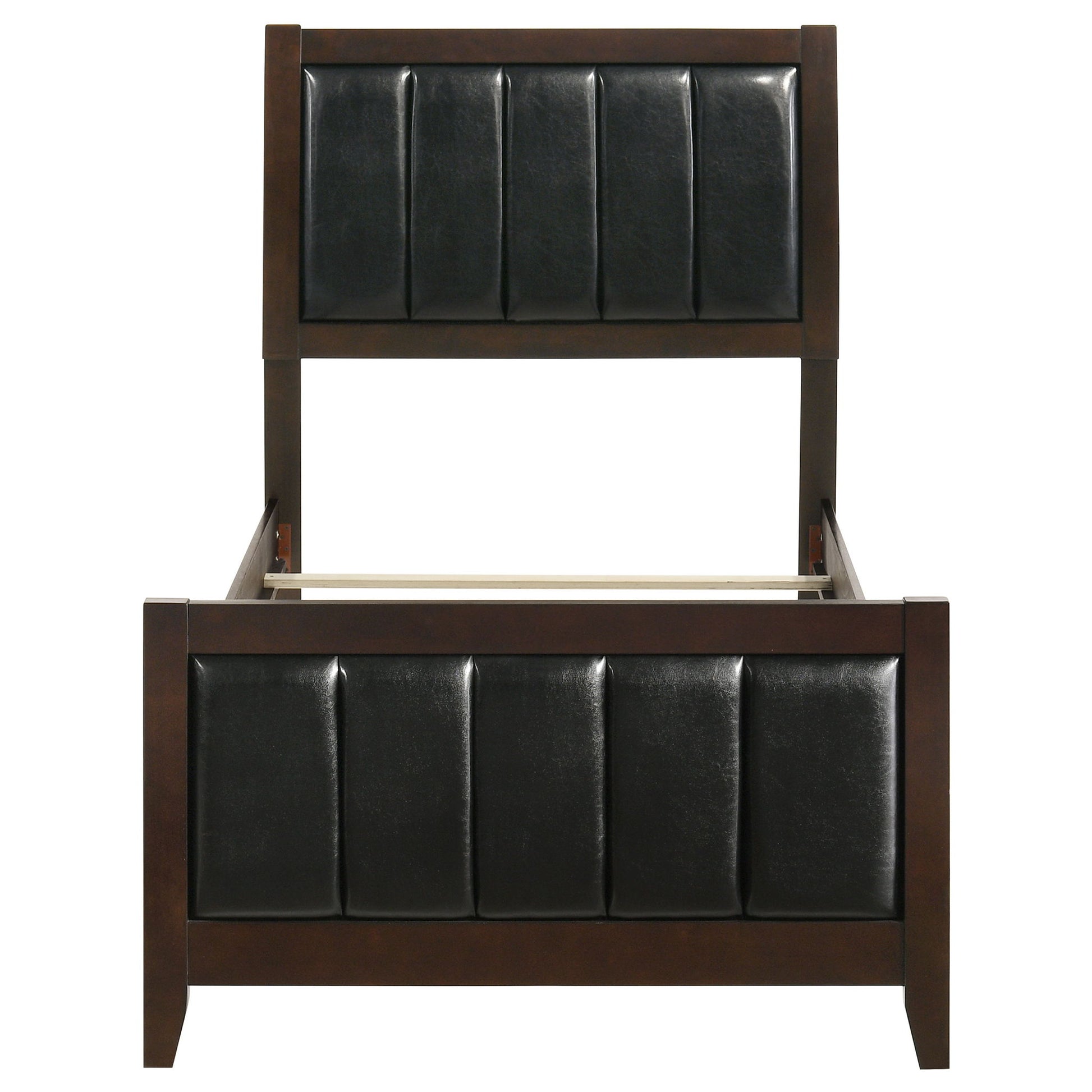 Twin Panel Bed With Headboard And Tapered Legs - Brown - The Sleep Loft - Online Mattress Showroom NYC