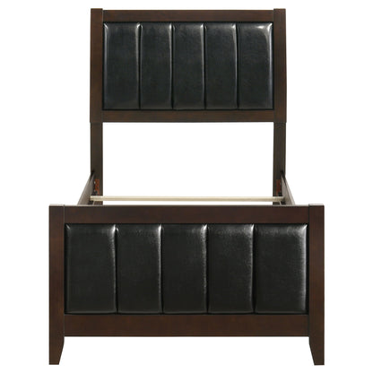 Twin Panel Bed With Headboard And Tapered Legs - Brown - The Sleep Loft - Online Mattress Showroom NYC