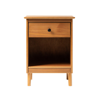 Classic 1 Drawer Nightstand With Cubby - The Sleep Loft - Online Mattress Showroom NYC