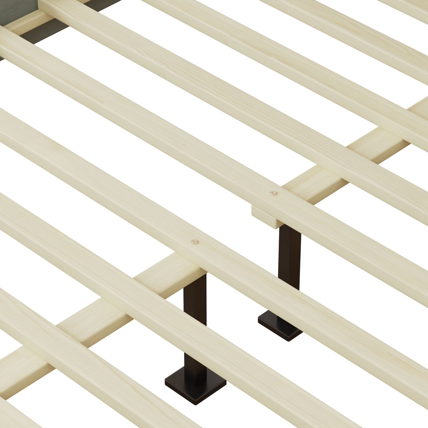 Mid Century Modern Platform Bed With Upholstered Headboard - The Sleep Loft - Online Mattress Showroom NYC