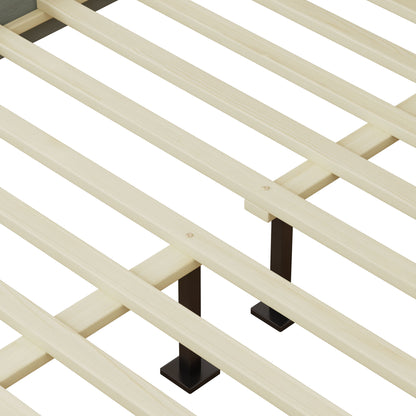 Mid Century Modern Platform Bed With Upholstered Headboard - The Sleep Loft - Online Mattress Showroom NYC