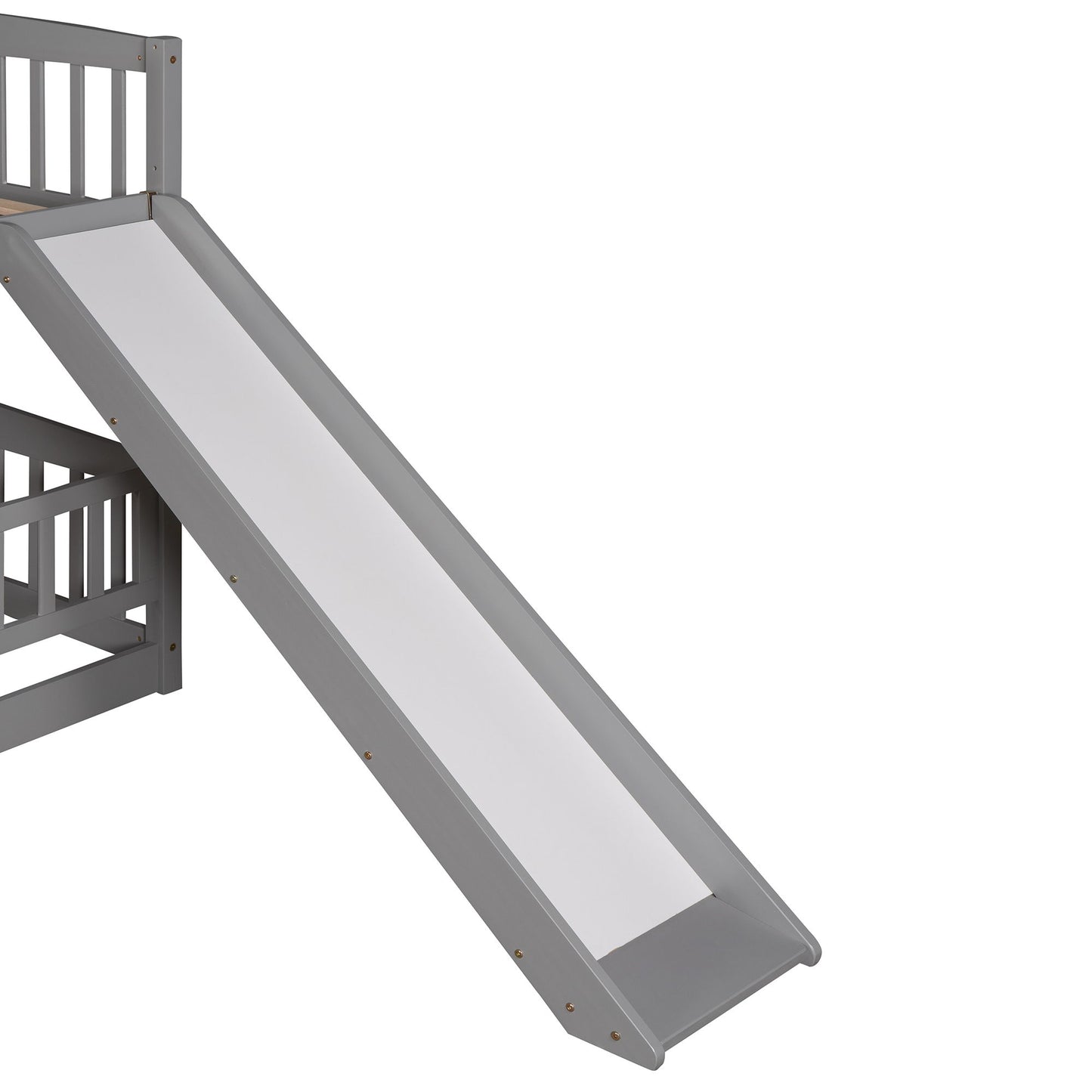 Low Bunk Bed With Slide, Fence And Ladder - The Sleep Loft - Online Mattress Showroom NYC