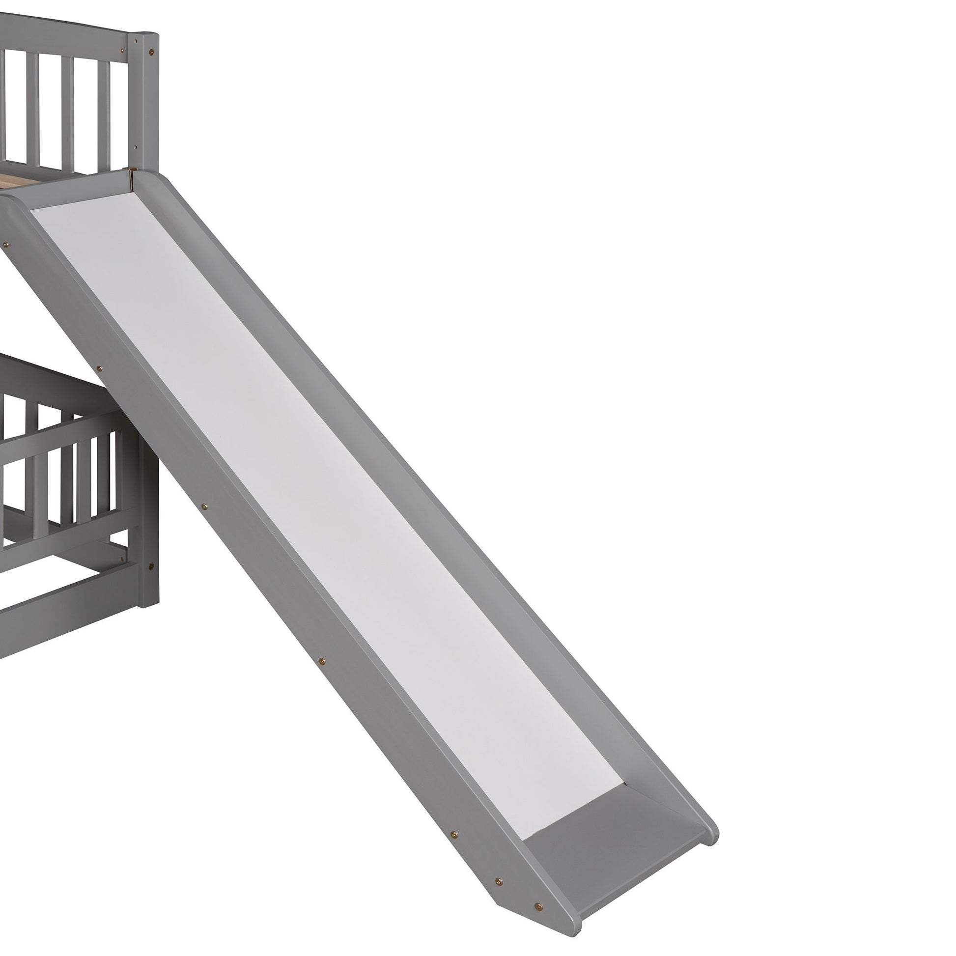Low Bunk Bed With Slide, Fence And Ladder - The Sleep Loft - Online Mattress Showroom NYC