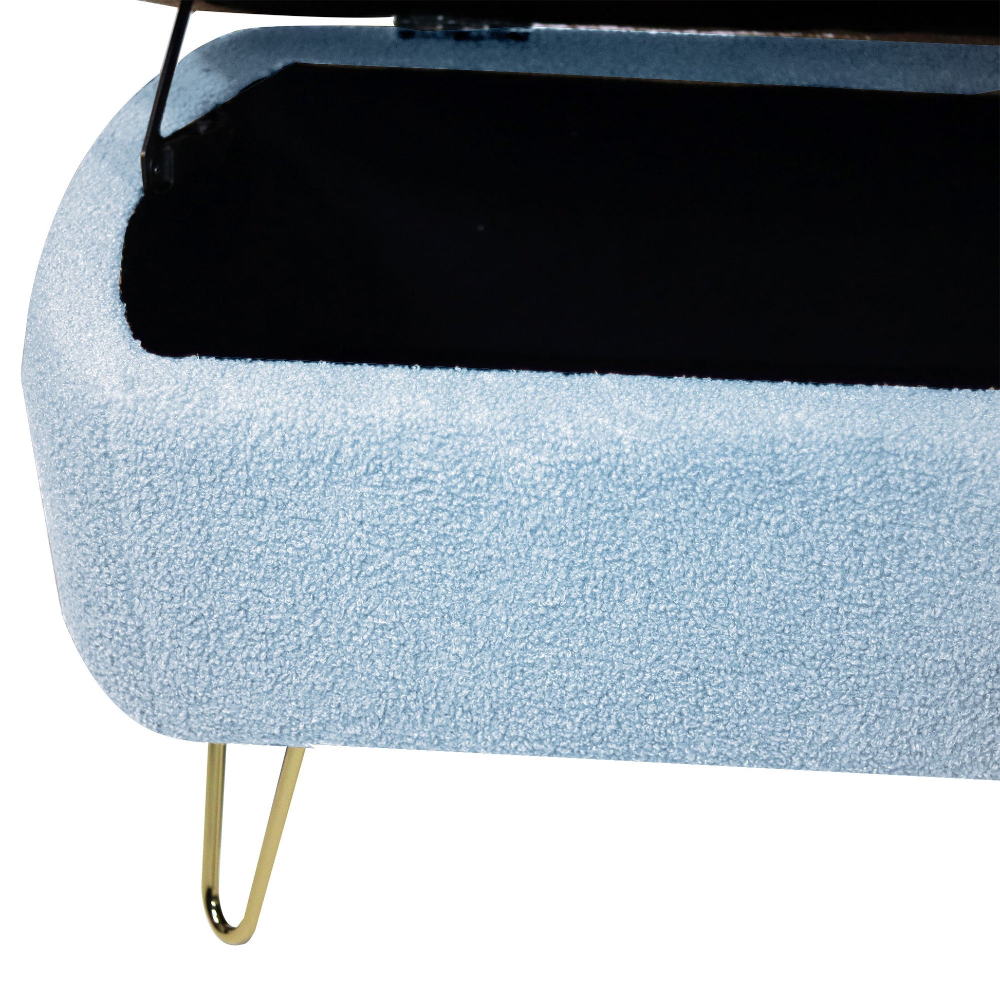 Storage Ottoman Bench For End Of Bed Legs, Modern Camel Faux Fur Entryway Bench Upholstered Padded With Storage For Living Room Bedroom - The Sleep Loft - Online Mattress Showroom NYC